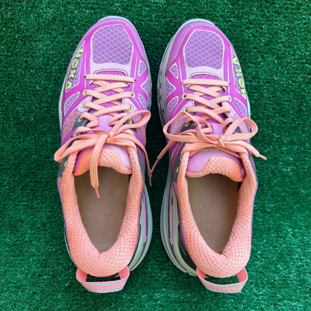 Hoka One One Stinson 3 ATR Womens 10 Pink Coral Trail Running Shoes 1008327 FFCR - Picture 5 of 9
